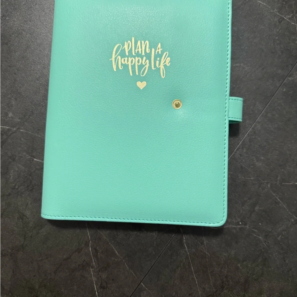 Happy Planner cover Mint Green with Gold Text